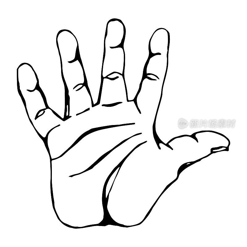 Black outline high five icon graphic